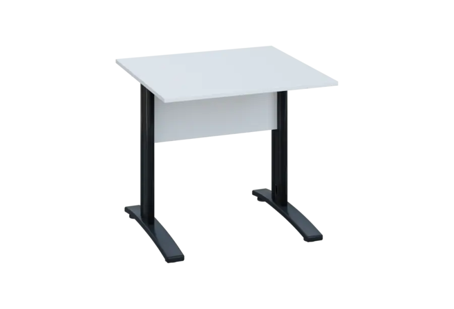 EPK 28 - 8 stůl kancelářský, kovová podnož černá, deska 25 mm, široký 800 mm, bílá